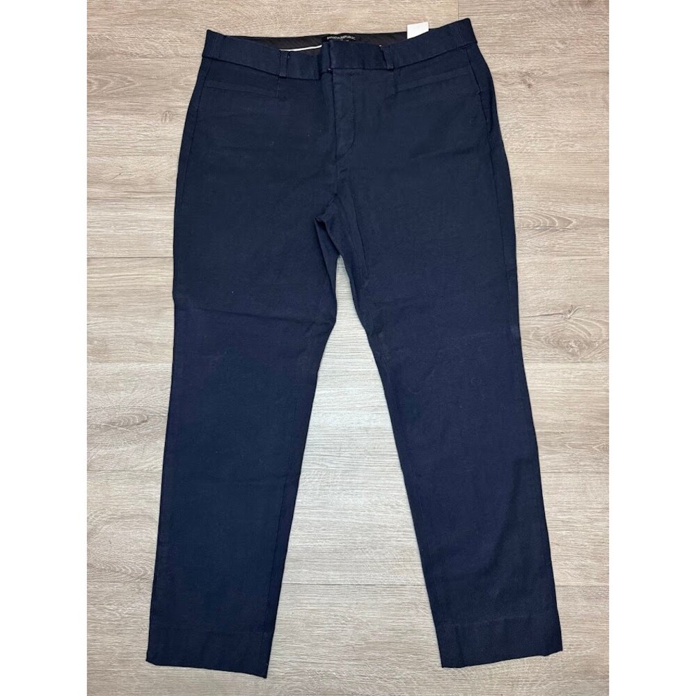 Banana Republic Sloan Curvy Fit Navy Ankle Pants Size 10 Tailored Work Career - Picture 1 of 8